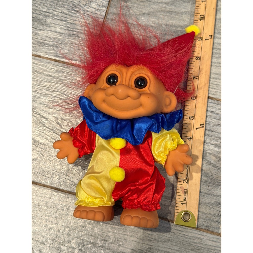 Russ Berrie Clown‎ Troll Doll Jester Vintage Toy 18334 Plush Collectible NWOT